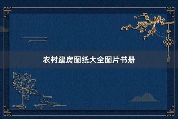 农村建房图纸大全图片书册